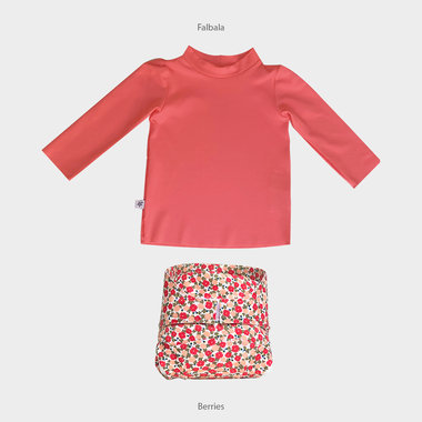 Camiseta anti UV Falbala + Pañal de natación Berries
