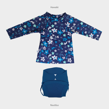 Camiseta anti UV Hawaiki + Pañal de natación Nautilus