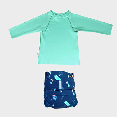 Camiseta anti UV Paradisio + Pañal de natación Kite-Cerfs
